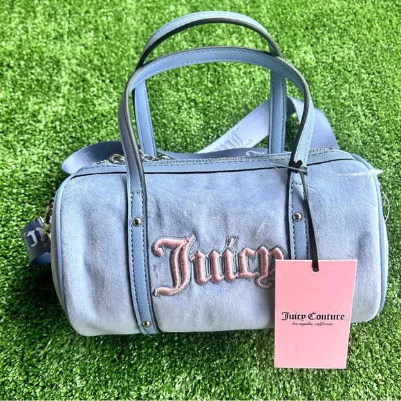 Juicy Couture light blue mini barrel bag RARE FIND - Picture 2 of 6